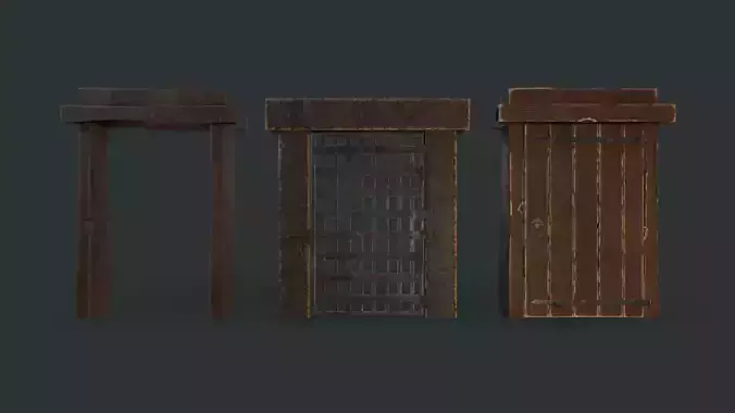 Medieval door set