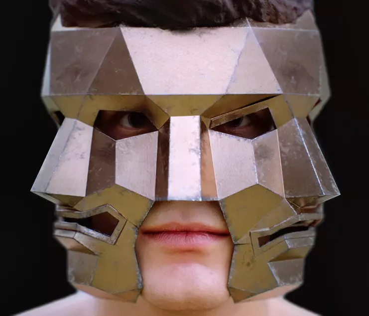 Three Face Mask Free low-poly 3D model_0