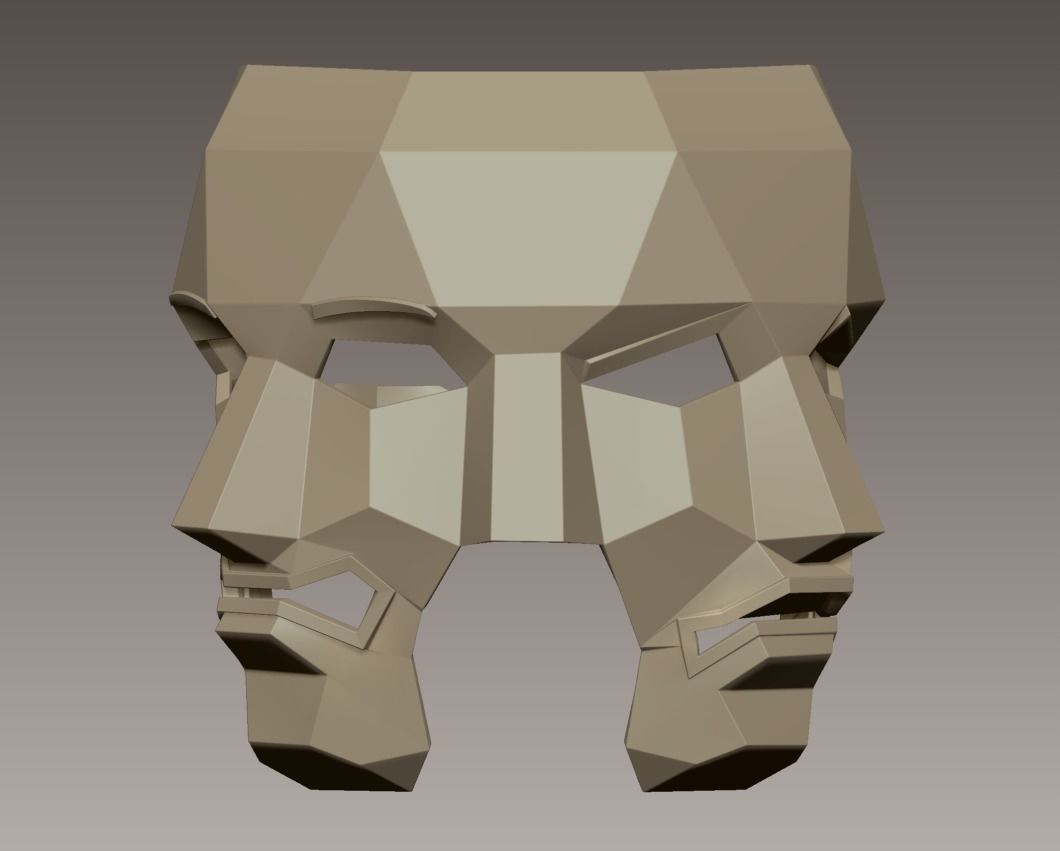 Three Face Mask Free low-poly 3D model_3