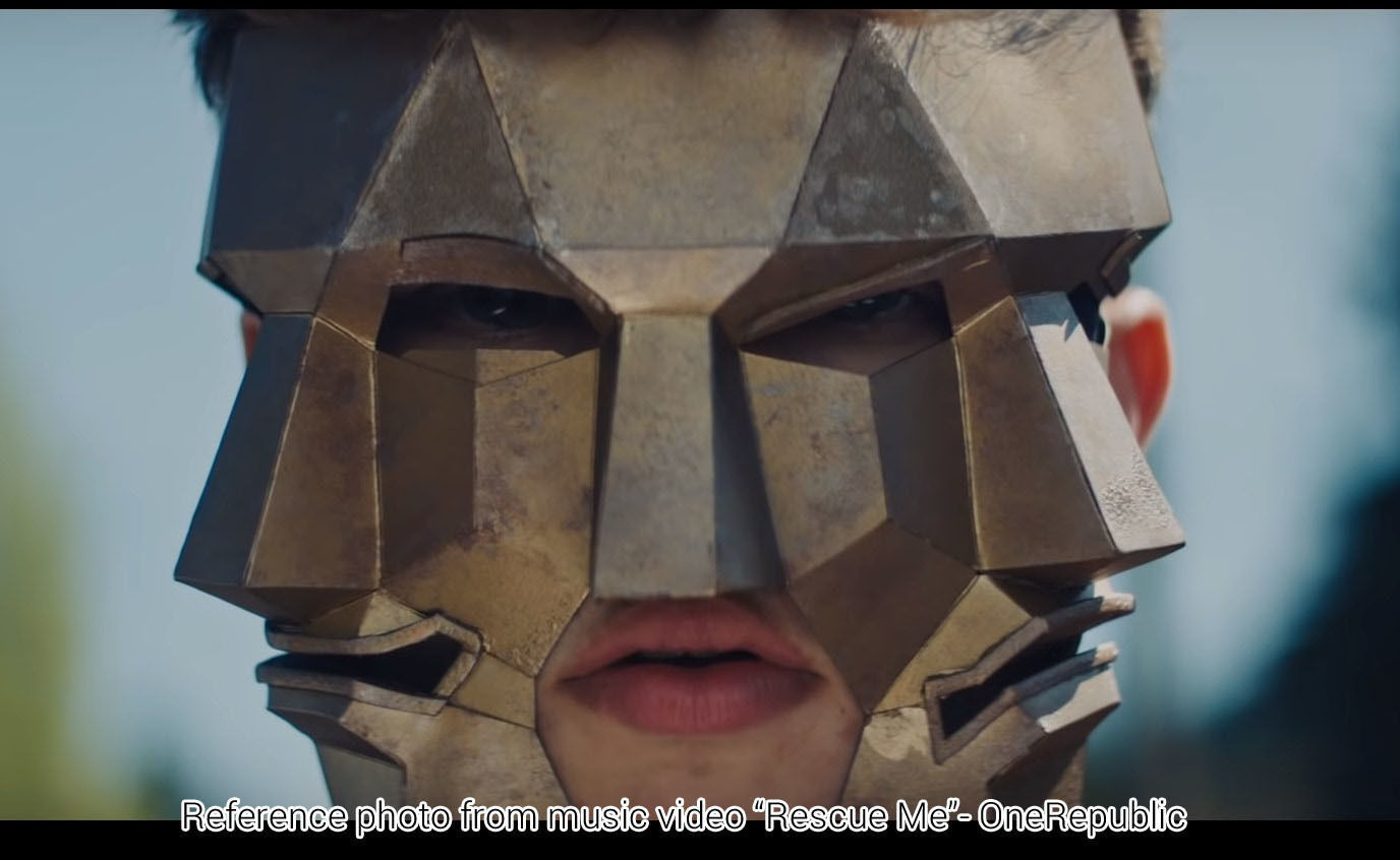 Three Face Mask Free low-poly 3D model_5