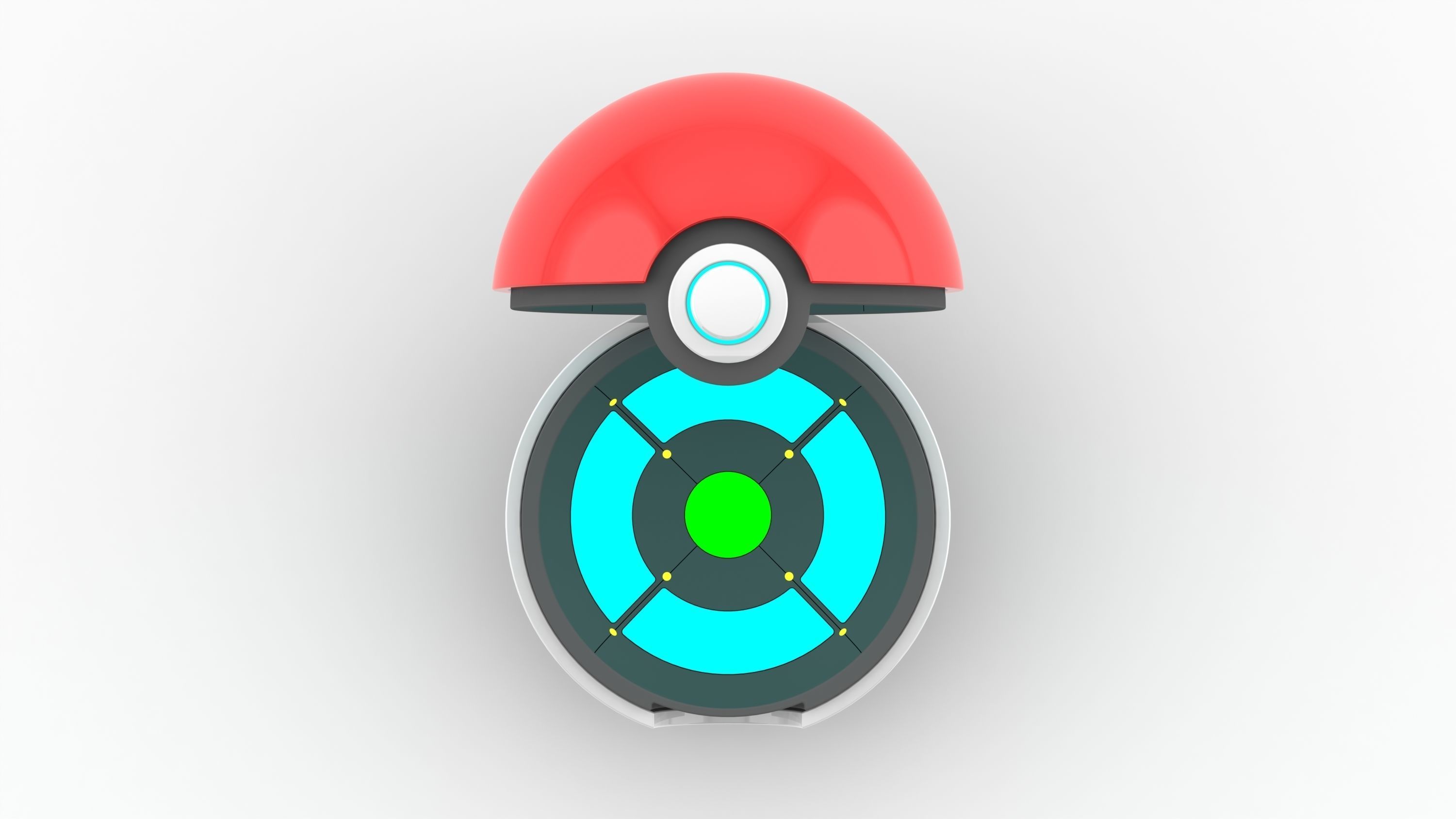 pokeball pokemon ball 3D print model_4