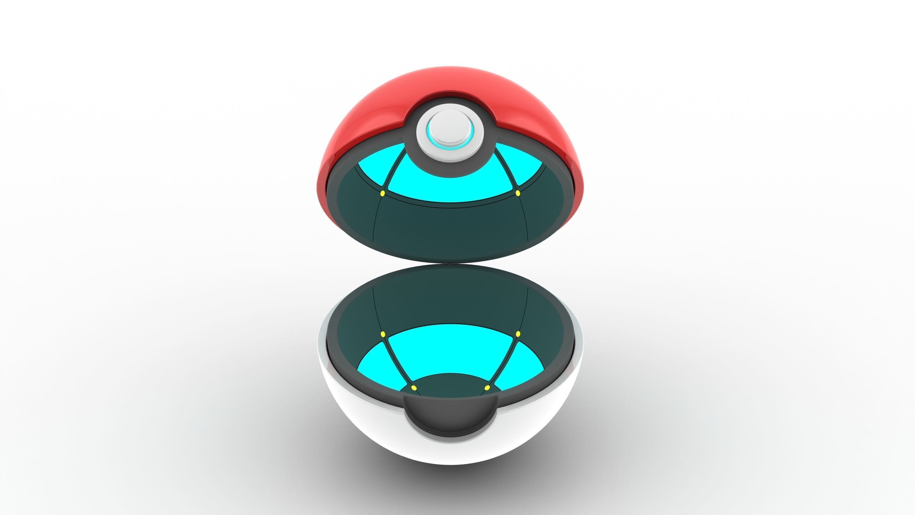 pokeball pokemon ball 3D print model_5