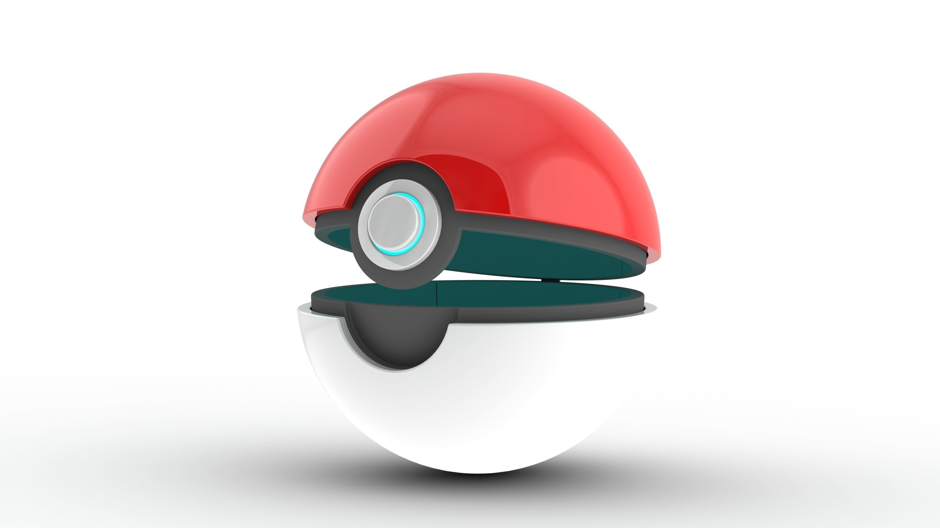 pokeball pokemon ball 3D print model_1