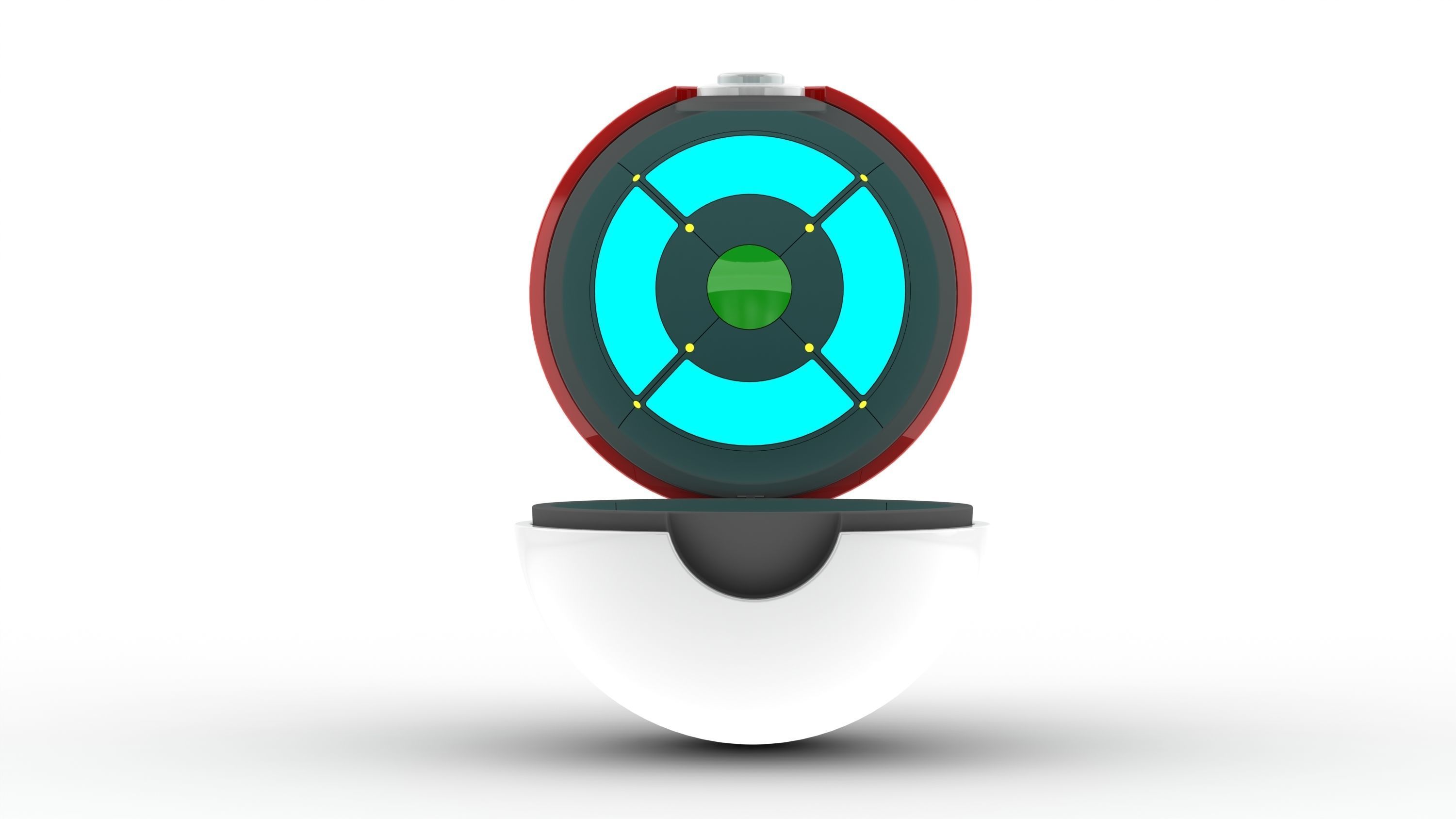 pokeball pokemon ball 3D print model_3