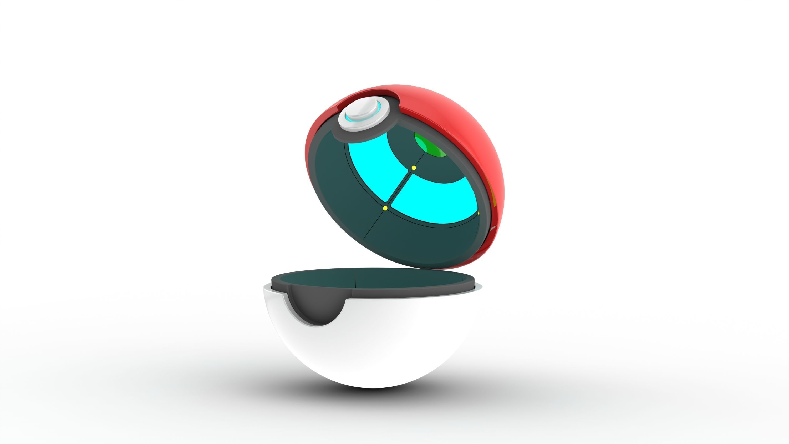 pokeball pokemon ball 3D print model_6