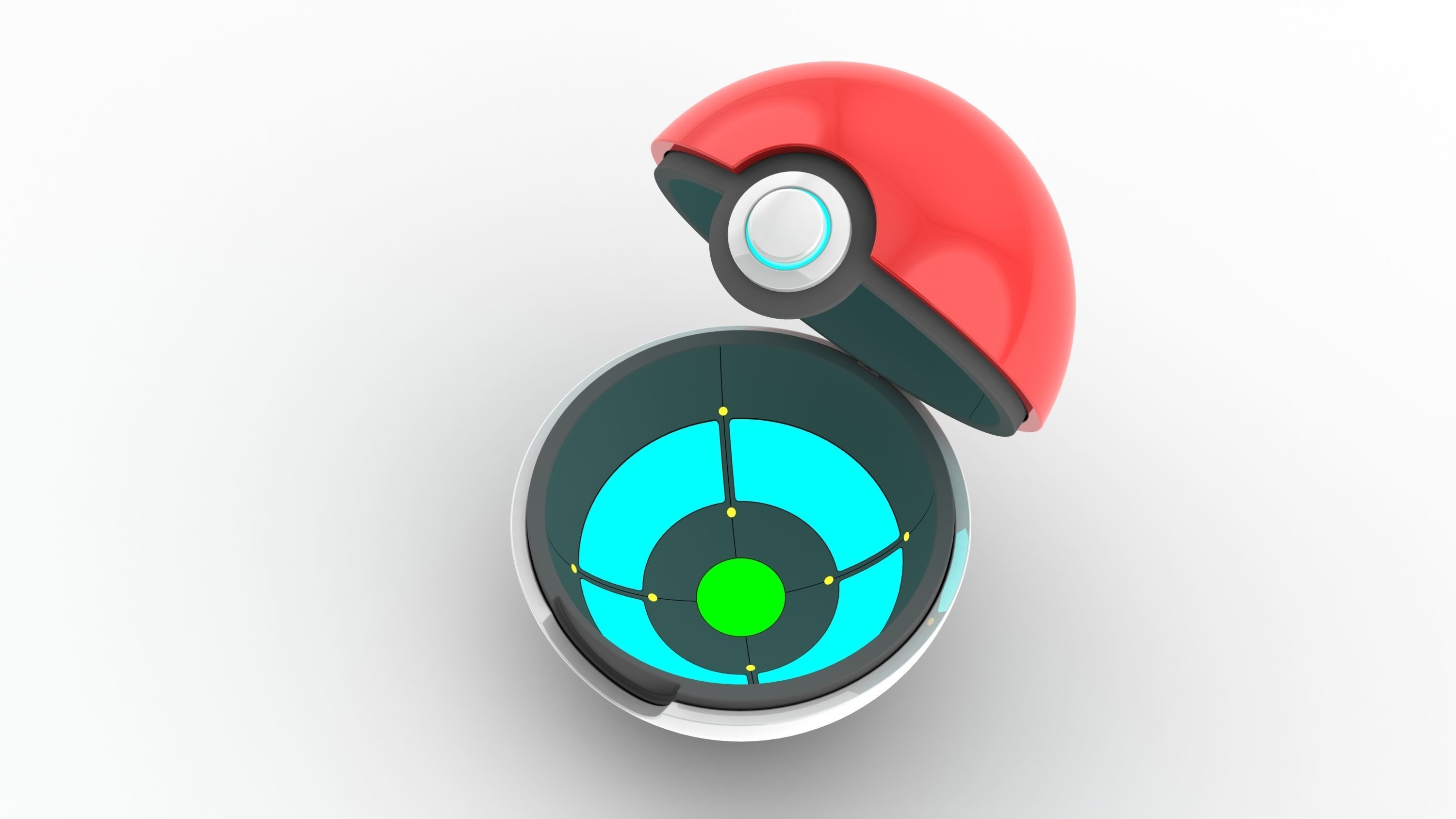 pokeball pokemon ball 3D print model_2