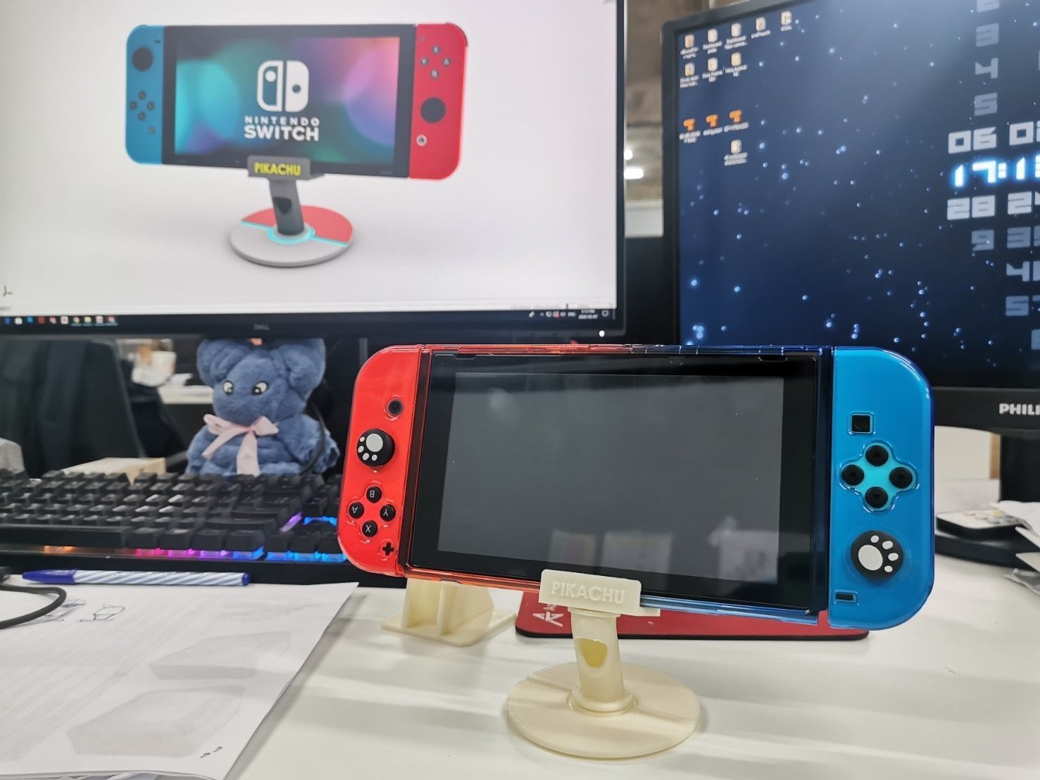 shelf for nintendo switch 3D print model_10