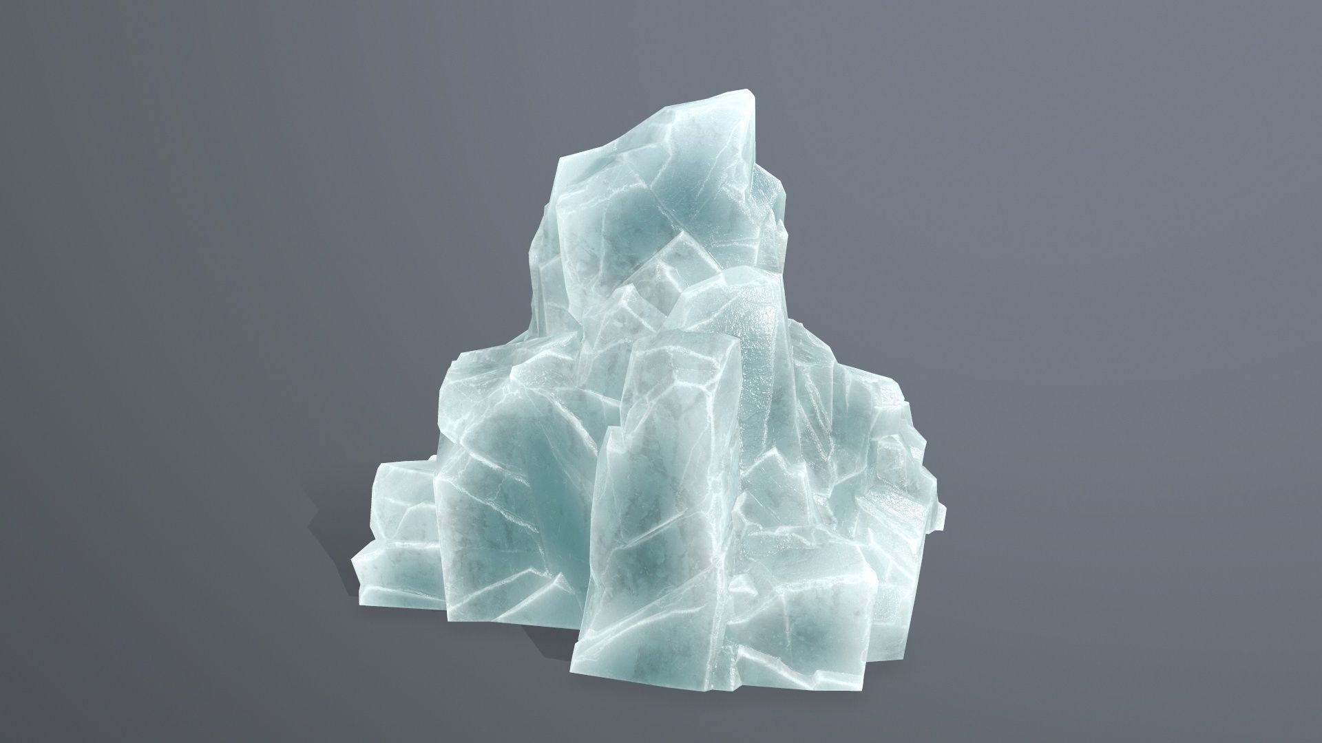 Rock Set piece of Low-poly 3D model_12