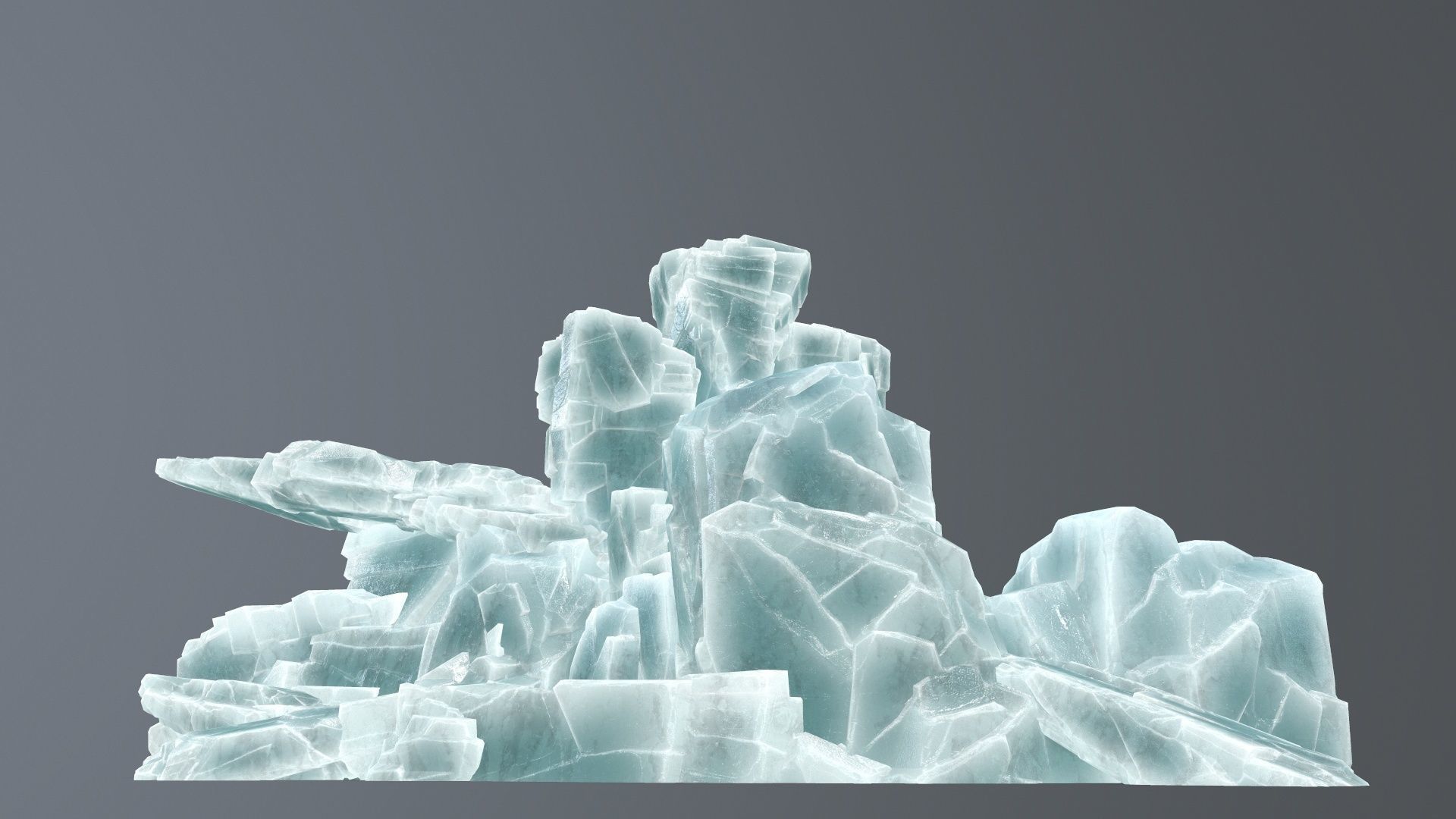 Rock Set piece of Low-poly 3D model_1