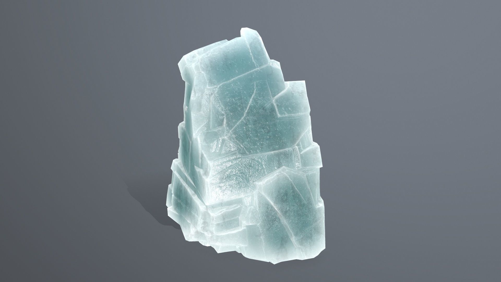 Rock Set piece of Low-poly 3D model_4