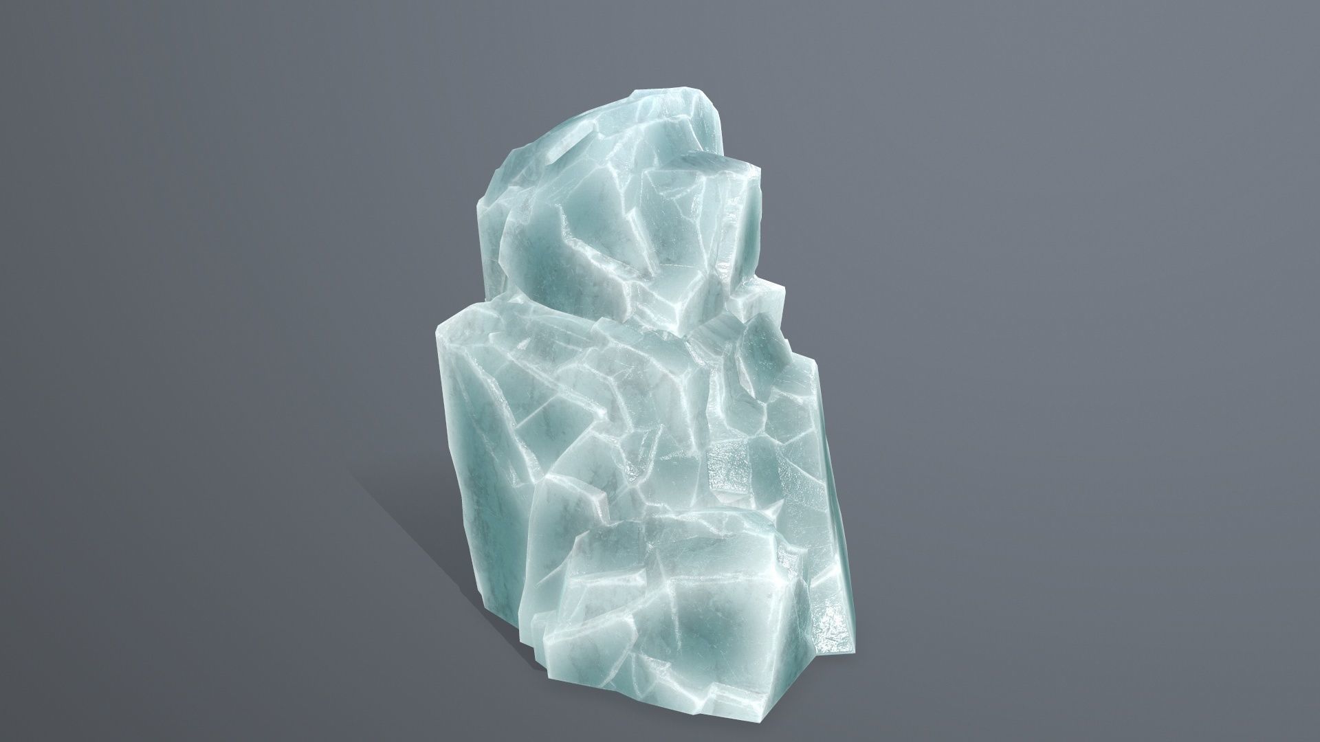 Rock Set piece of Low-poly 3D model_9