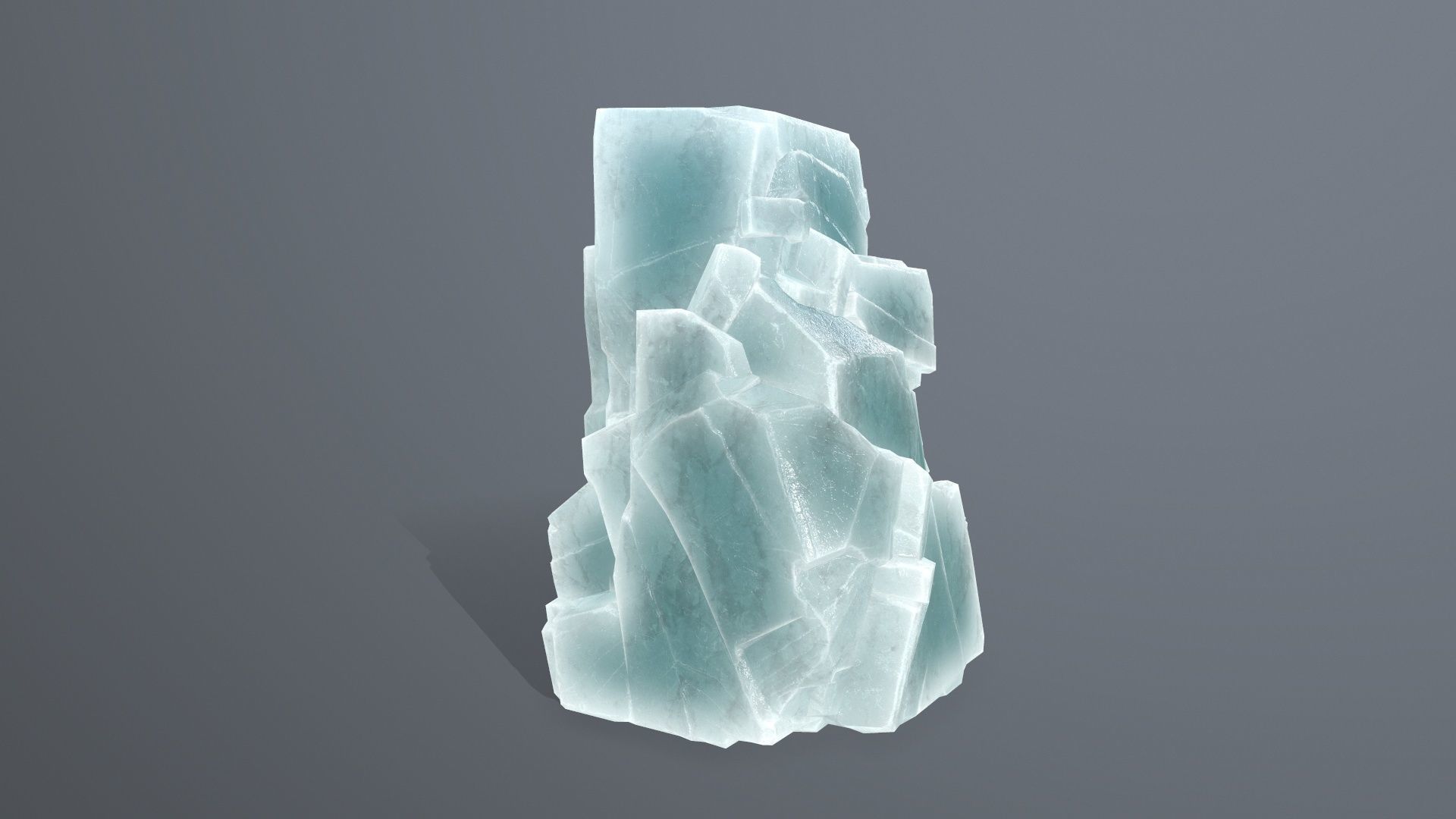 Rock Set piece of Low-poly 3D model_7