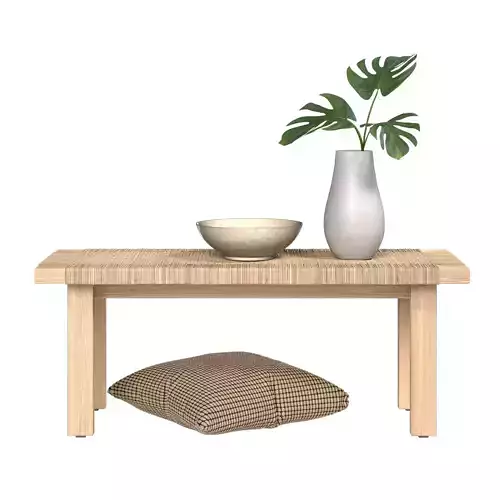 Rattan Coffee Table Set 3D model