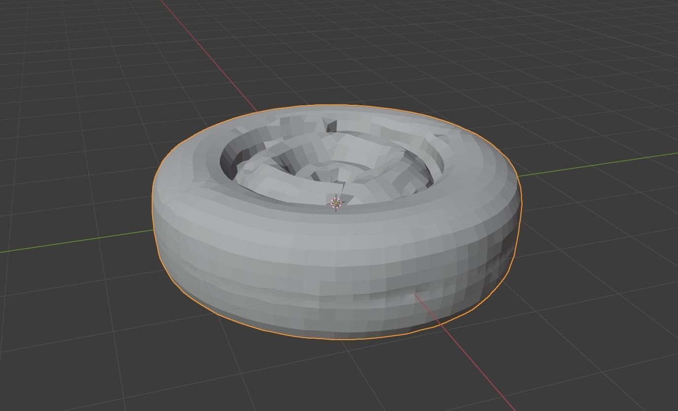 3D scanned tires Free low-poly 3D model_3