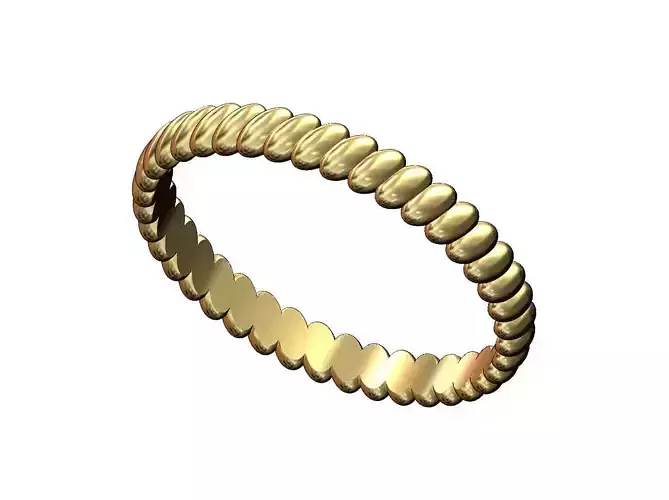 Tilted grain beads motif band size 5to9 3D print model