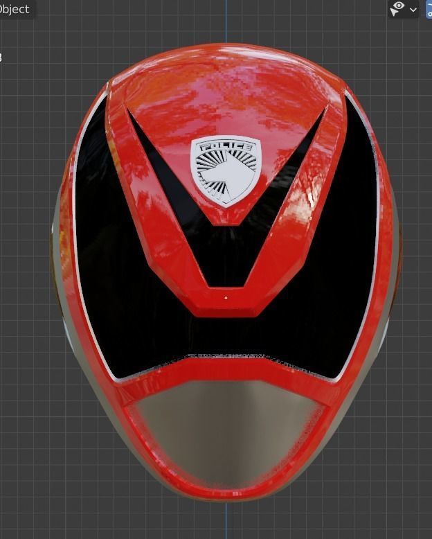 Tokusou Sentai Dekaranger DekaRed 3D printable cosplay helmet 3D print model_1