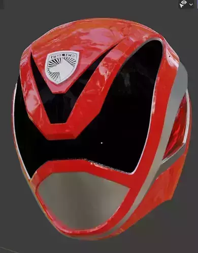 Tokusou Sentai Dekaranger DekaRed 3D printable cosplay helmet 3D print model
