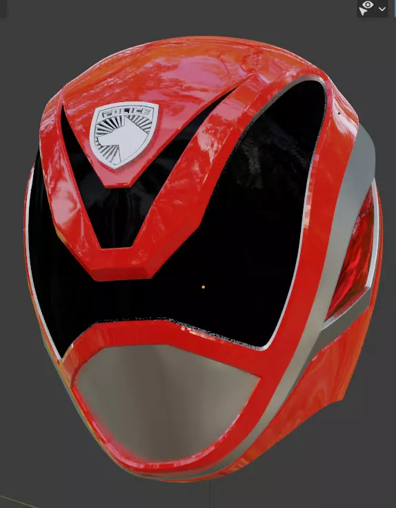 Tokusou Sentai Dekaranger DekaRed 3D printable cosplay helmet 3D print model_0