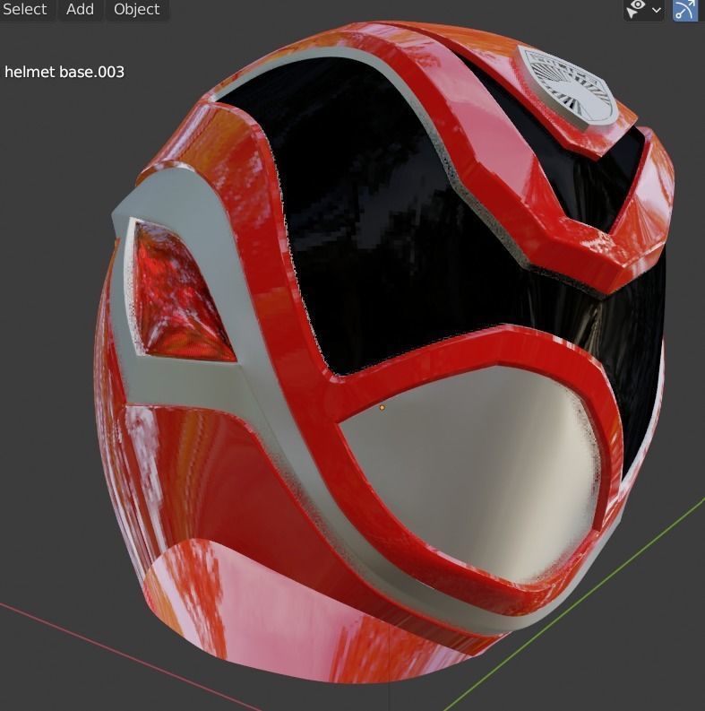 Tokusou Sentai Dekaranger DekaRed 3D printable cosplay helmet 3D print model_4