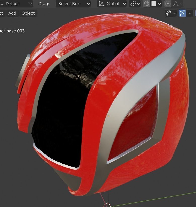 Tokusou Sentai Dekaranger DekaRed 3D printable cosplay helmet 3D print model_3