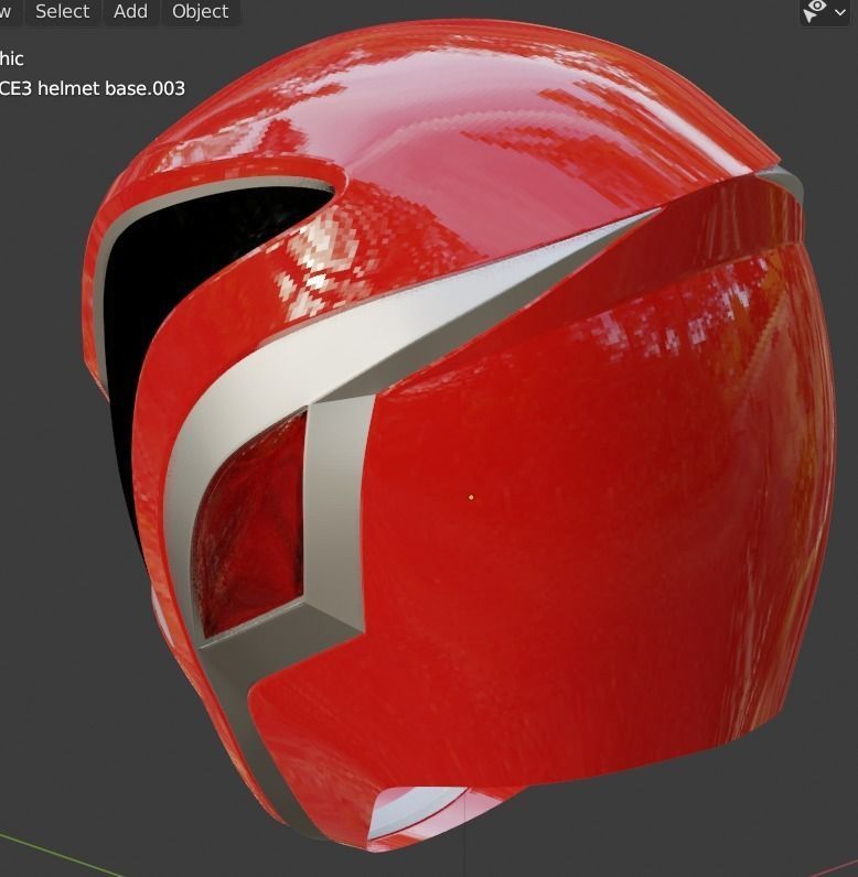 Tokusou Sentai Dekaranger DekaRed 3D printable cosplay helmet 3D print model_7