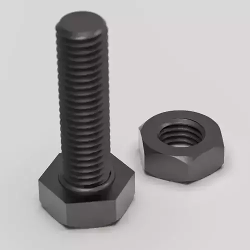 Screw and nut 3D print model