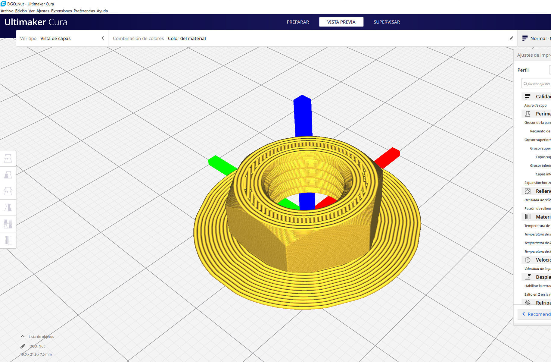 Screw and nut 3D print model_9