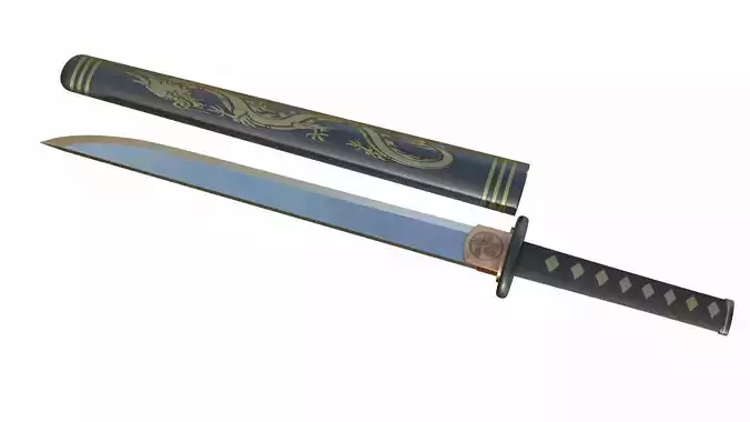 Japanese sword Free 3D model