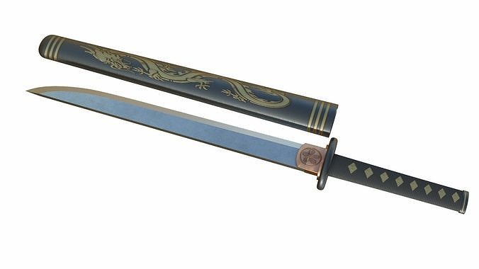 Japanese sword Free 3D model