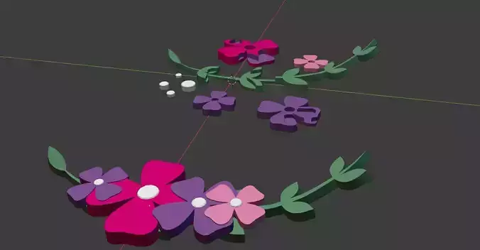 Plastic Flower Charm