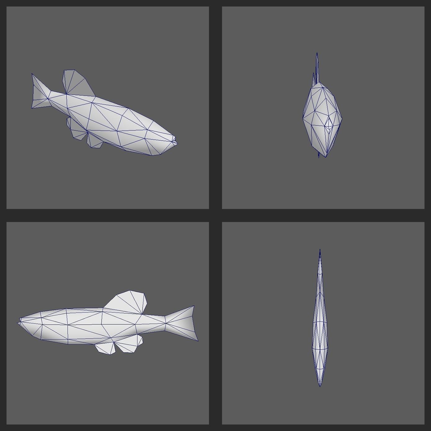 Neontetra fish Low-poly 3D model_4