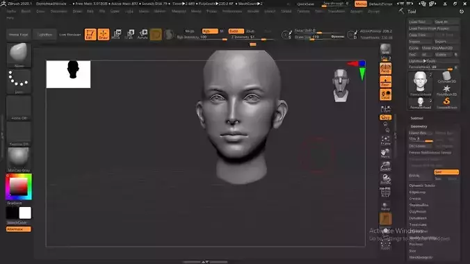 Female head 3d model