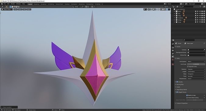 Sydra Star Guardian Corona 3D print model