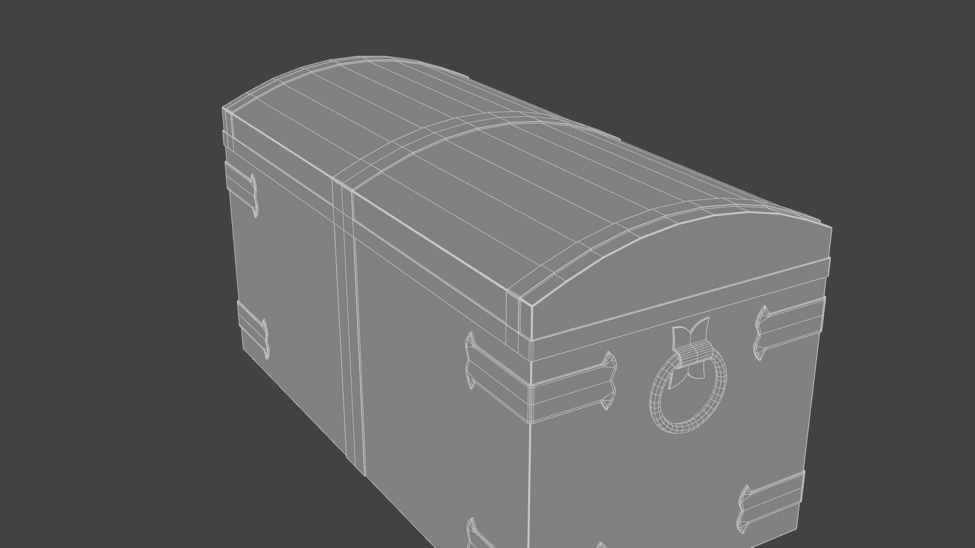Old Medieval Chest Low-poly 3D model_20