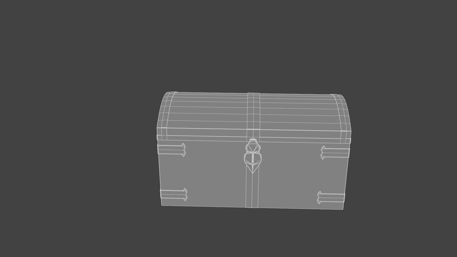 Old Medieval Chest Low-poly 3D model_27
