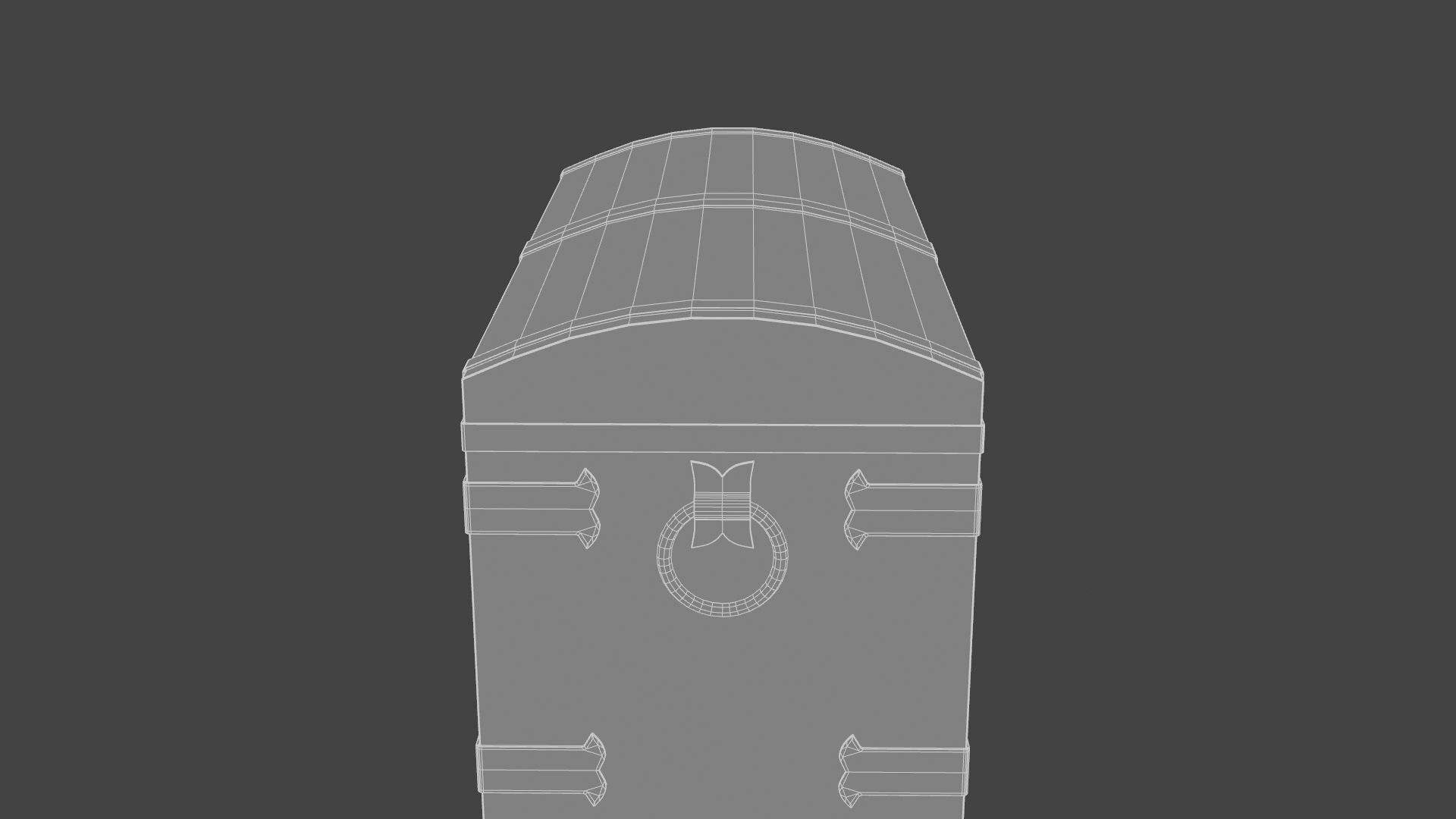 Old Medieval Chest Low-poly 3D model_19