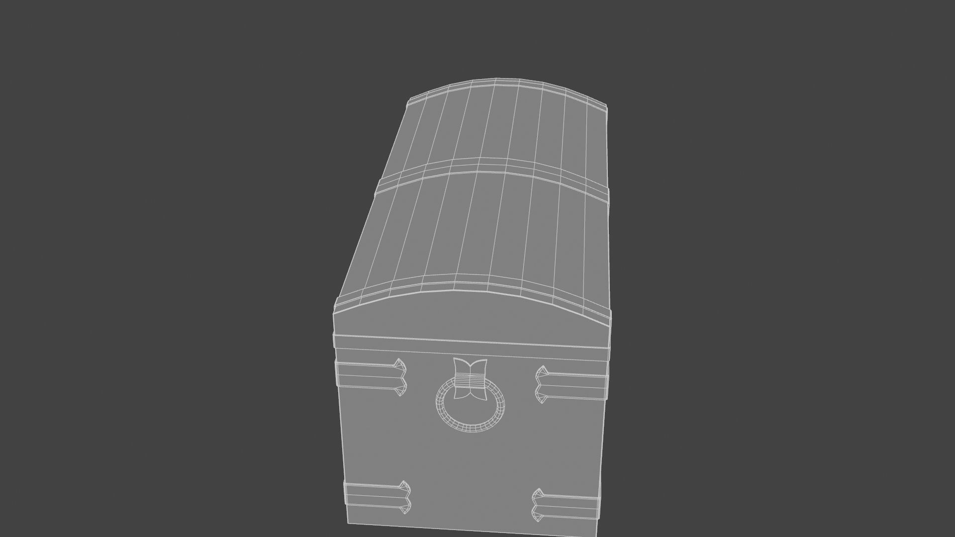 Old Medieval Chest Low-poly 3D model_23