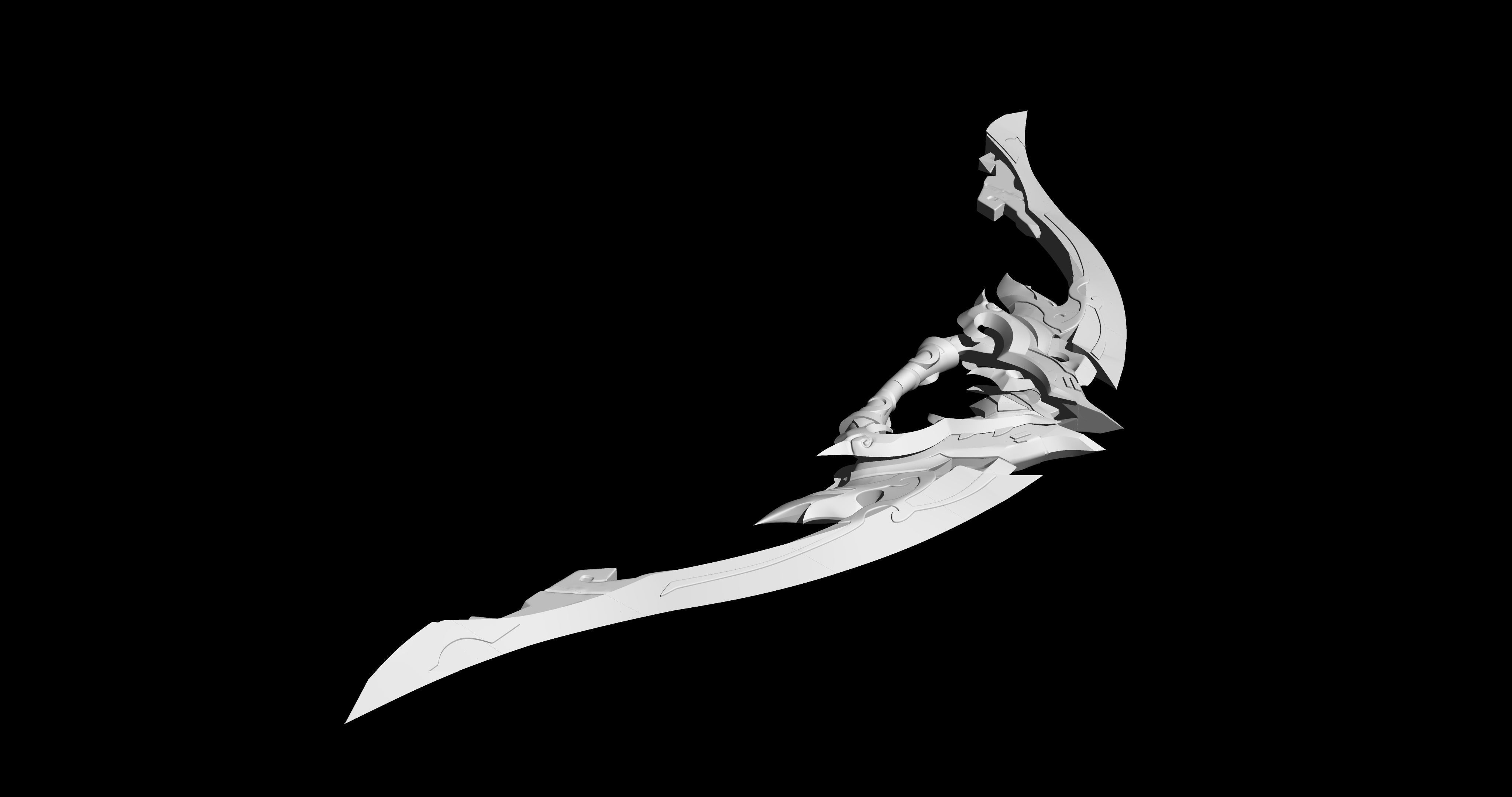 genshin impact Bow Rust 3D print model_17