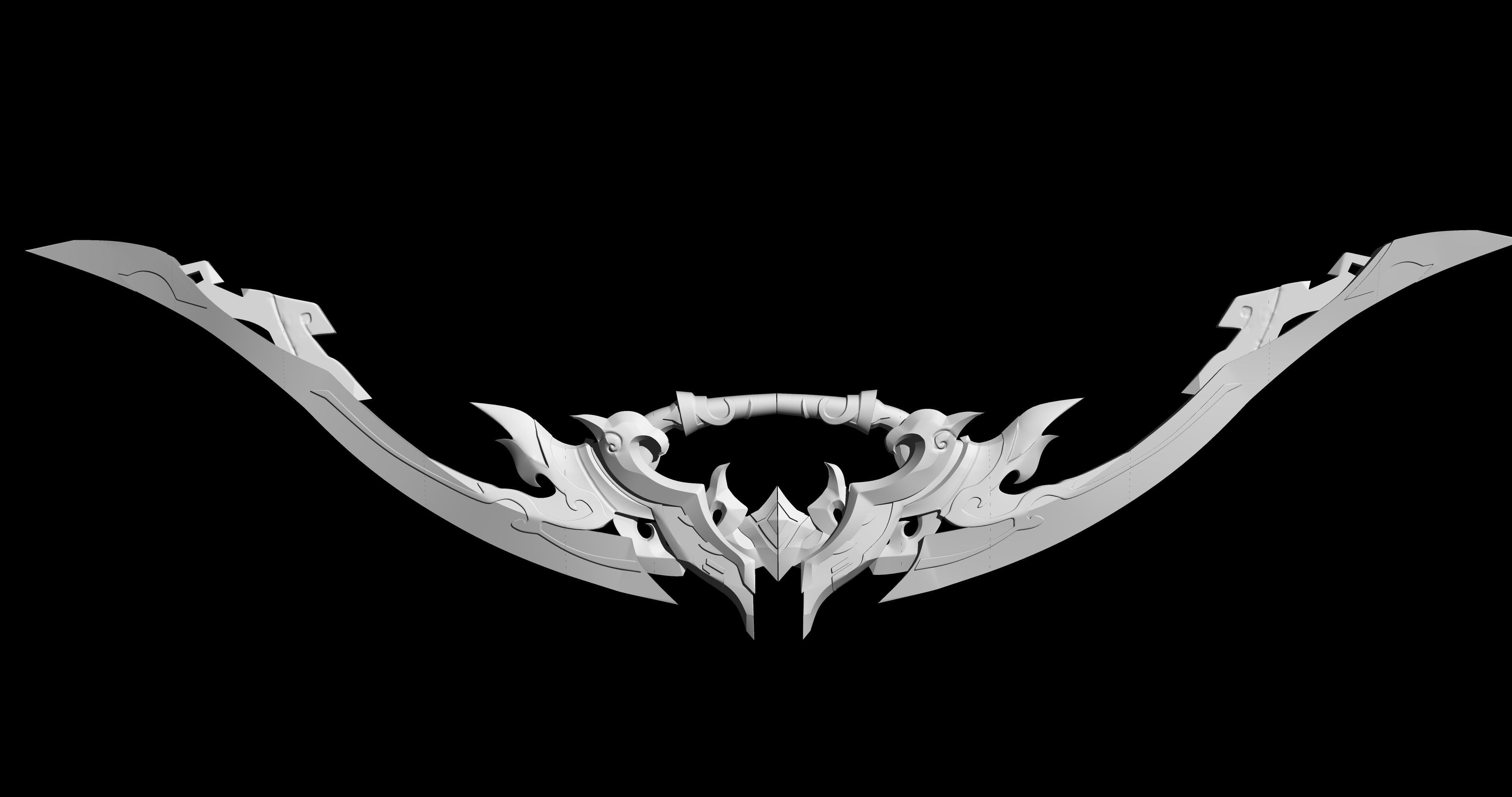 genshin impact Bow Rust 3D print model_16