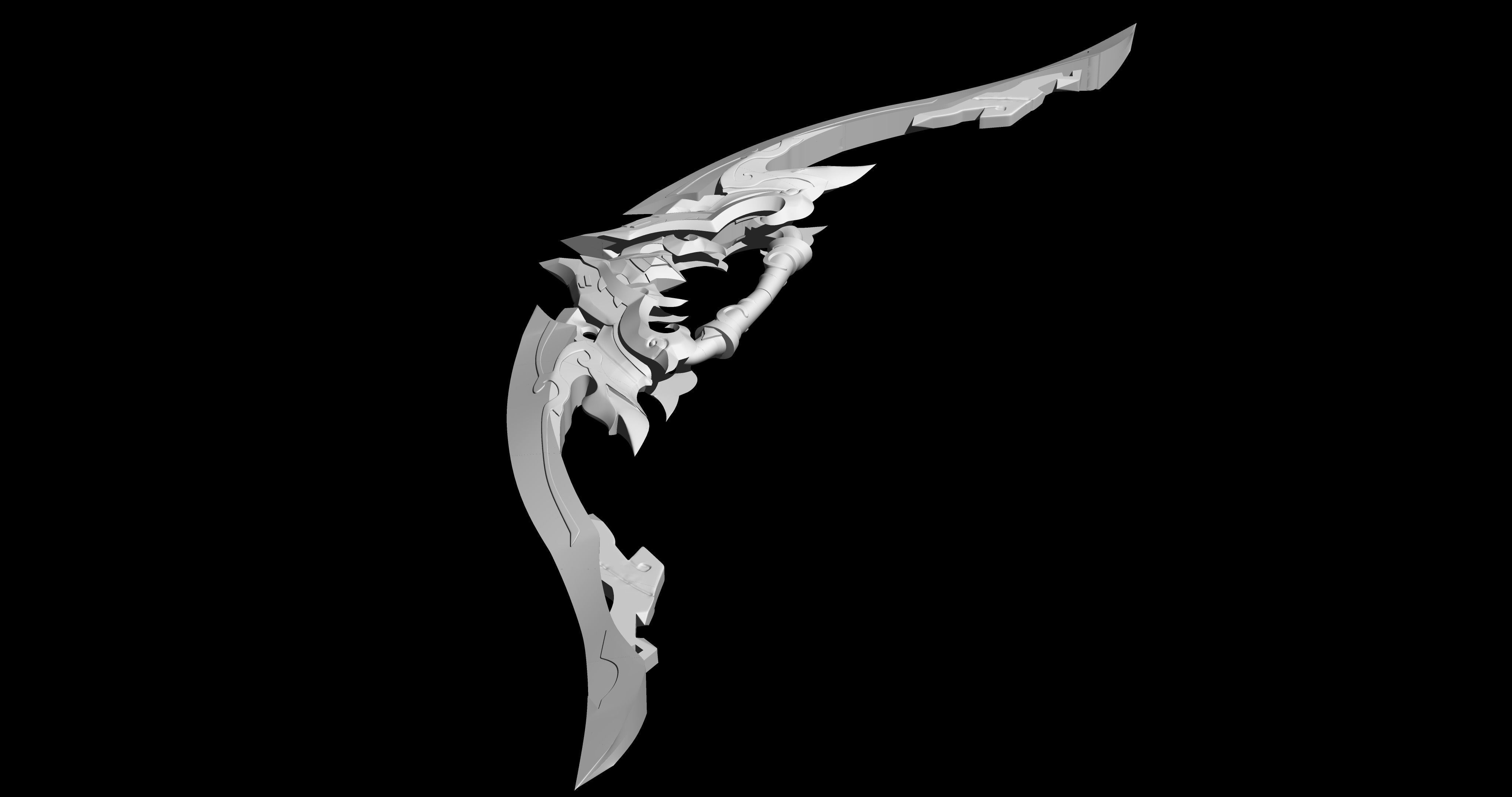 genshin impact Bow Rust 3D print model_1