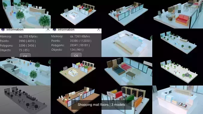 Shopping mall floors