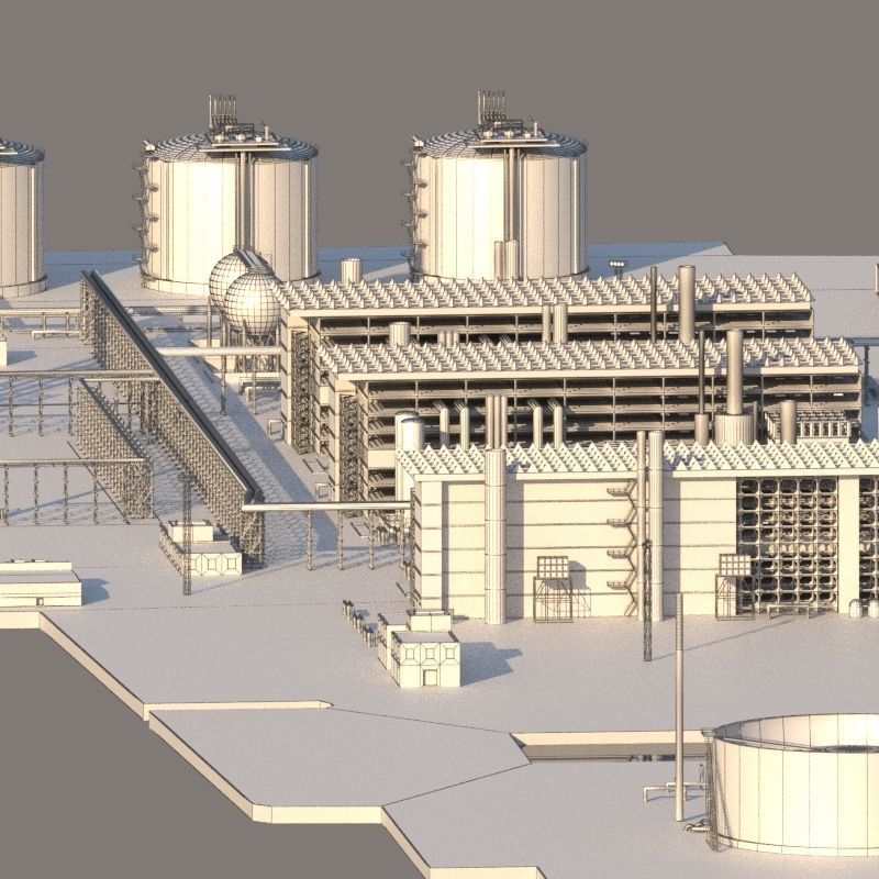 LNG plant and the Oil terminal  3D model_7