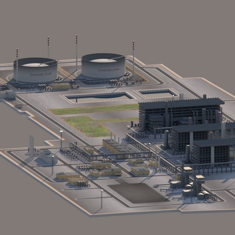 LNG plant and the Oil terminal  3D model_5