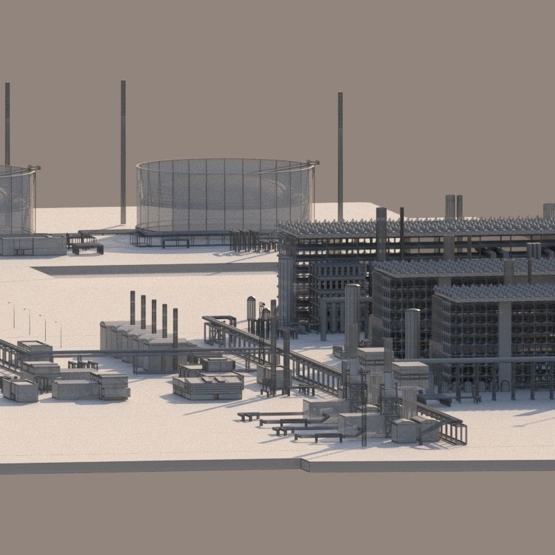 LNG plant and the Oil terminal  3D model_8