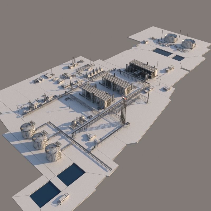 LNG plant and the Oil terminal  3D model_6