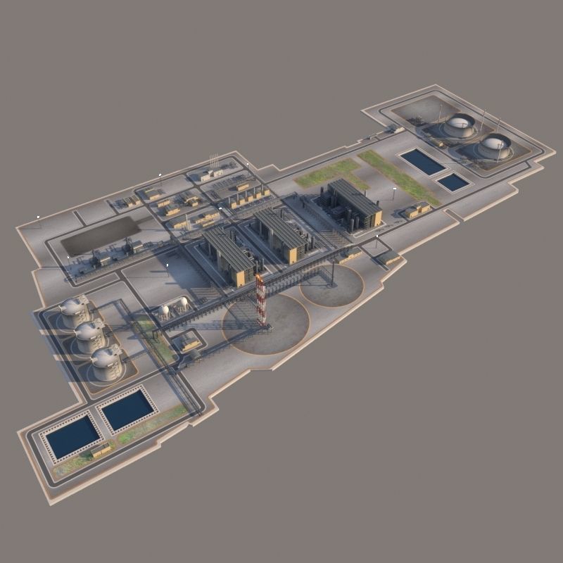 LNG plant and the Oil terminal  3D model_0
