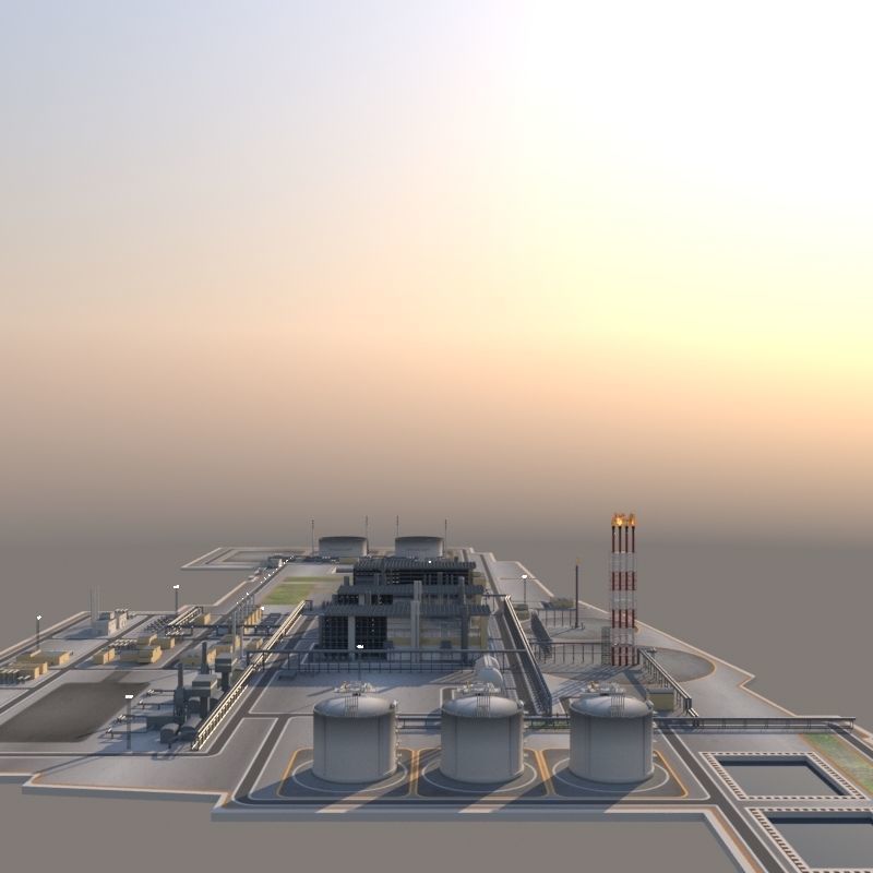 LNG plant and the Oil terminal  3D model_3