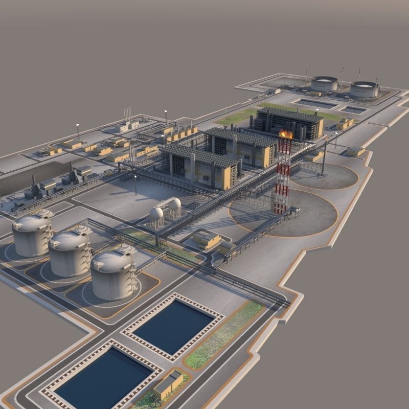 LNG plant and the Oil terminal  3D model_1