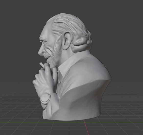 Charles Bukowski 3D print model_8