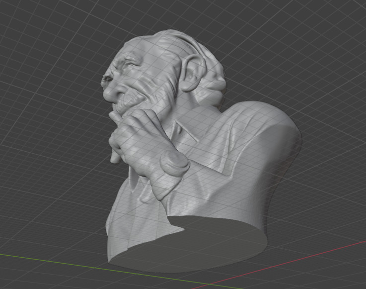 Charles Bukowski 3D print model_11